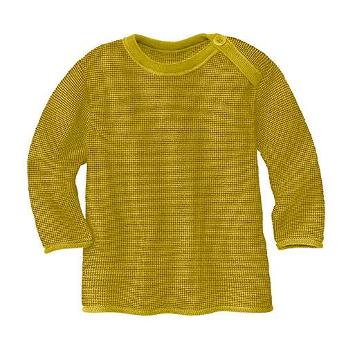 Pull over en laine mérinos Disana - Curry & or