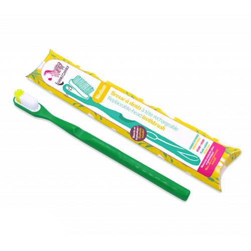 Brosse à dents écologique rechargeable Lamazuna Vert