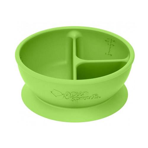 Bol en silicone à compartiment Green Sprouts Vert