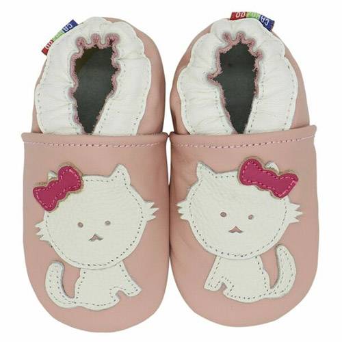 Carozoo Chaussures Bébé Enfant à Semelle Souple Chaussons Cuir Souple 0-6 Mois Jusqu à 7-8 Ans 