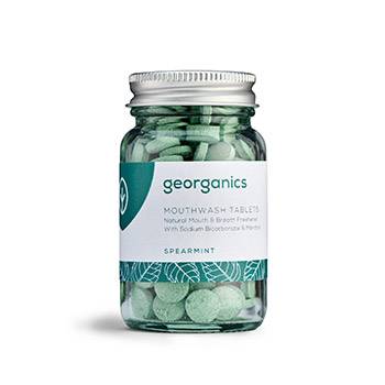 Comprimés dentaires bain de bouche Georganics - Menthe verte