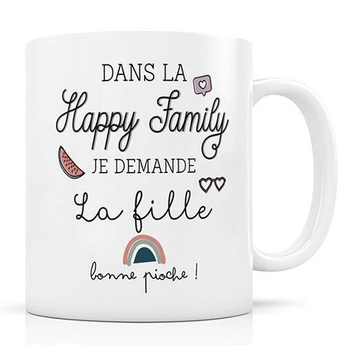 Mug Happy Family Créabisontine - Fille