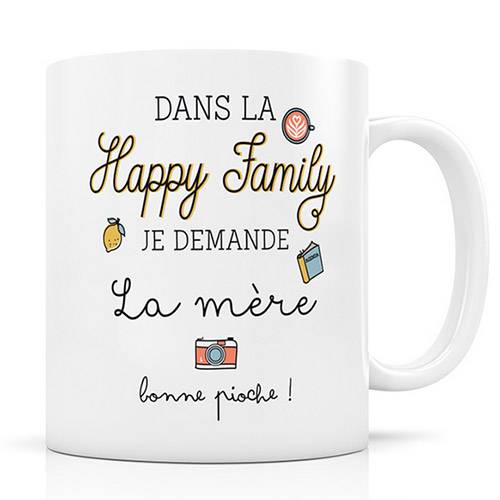 Mug Happy Family Créabisontine - Mère