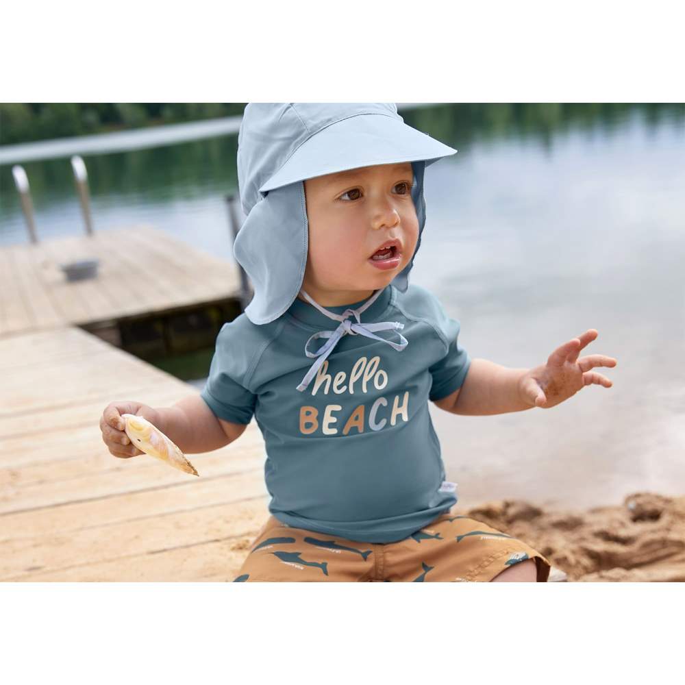 T-shirt anti-UV bébé Lässig Hello Beach bleu
