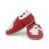 Chaussons cuir souple Carozoo - Bunny fond rouge