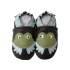 Chaussons cuir souple grenouilles Carozoo