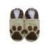 Chaussons cuir souple Carozoo - Paw beige