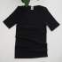 T-shirt à MC pour femme en laine et soie Cosilana - Noir