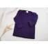 Tee-shirt manches longues en laine & soie Cosilana - Violet