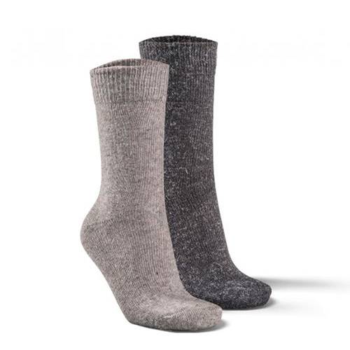 2 paires de chaussettes en laine/alpaga Adultes Fellhof - Gris
