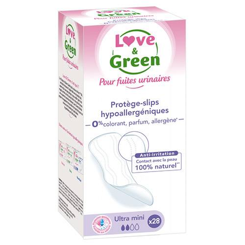 Protège-slips pour fuites urinaires ultra-mini Love & Green