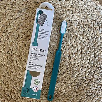 Brosse à dents rechargeable bioplastique Caliquo Turquoise
