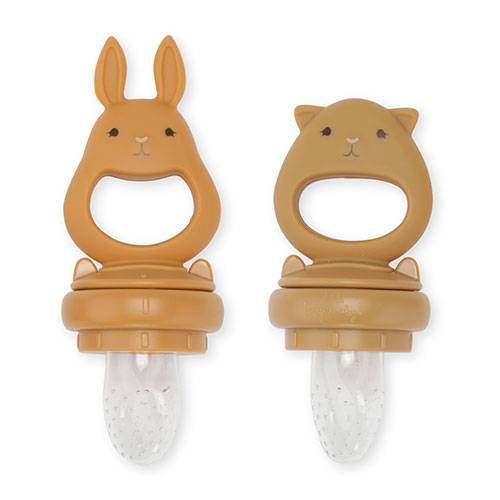 Grignoteurs en silicone Bunny Konges Slojd - Amande & Terracotta