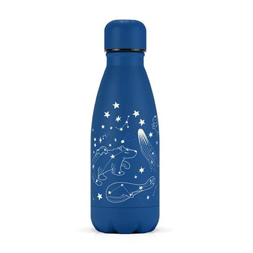 Petite bouteille isotherme phosphorecente Label Tour - constellation