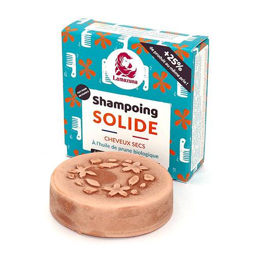 Shampoing solide pour cheveux secs Lamazuna - Huile de prune