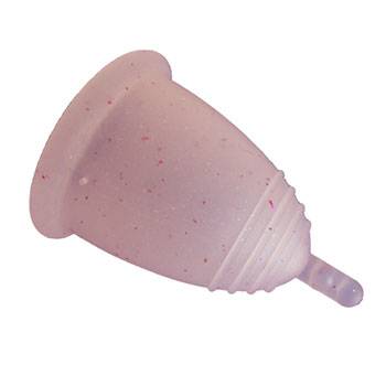 Coupe menstruelle Me luna CLASSIC tige - Paillette rose