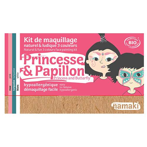 Kit de maquillage 3 couleurs Namaki - Princesse & Papillon