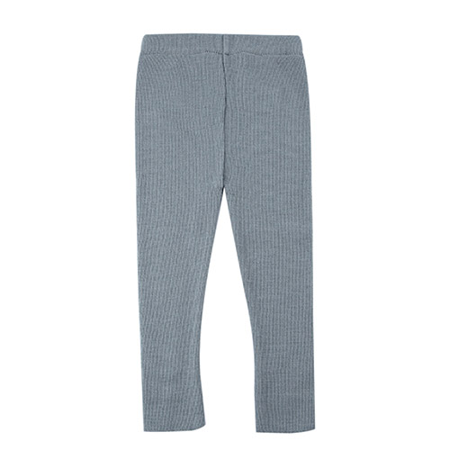 Leggings tricoté en laine mérinos Iobio - Gris clair