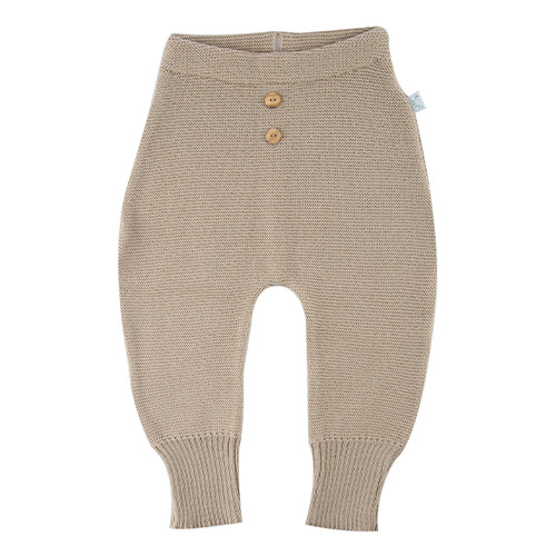 Pantalon tricoté en laine mérinos style Crawlers Iobio - Beige