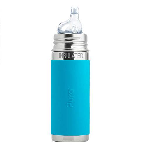 Gourde à bec Inox Isotherme 260ml Pura Turquoise