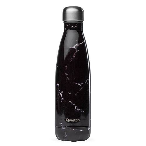 Bouteille inox isotherme Qwetch - Marbre noir