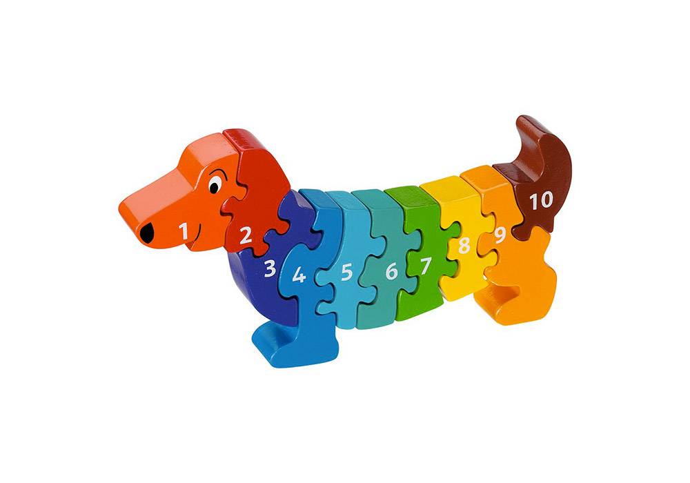Puzzle en bois chiffres Lanka Kade - chien