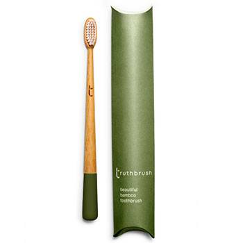 Brosse à dents en bambou Medium Truthbrush - olive